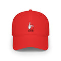 Red Embroidered 'LEOR' Hand-Sign Baseball Cap