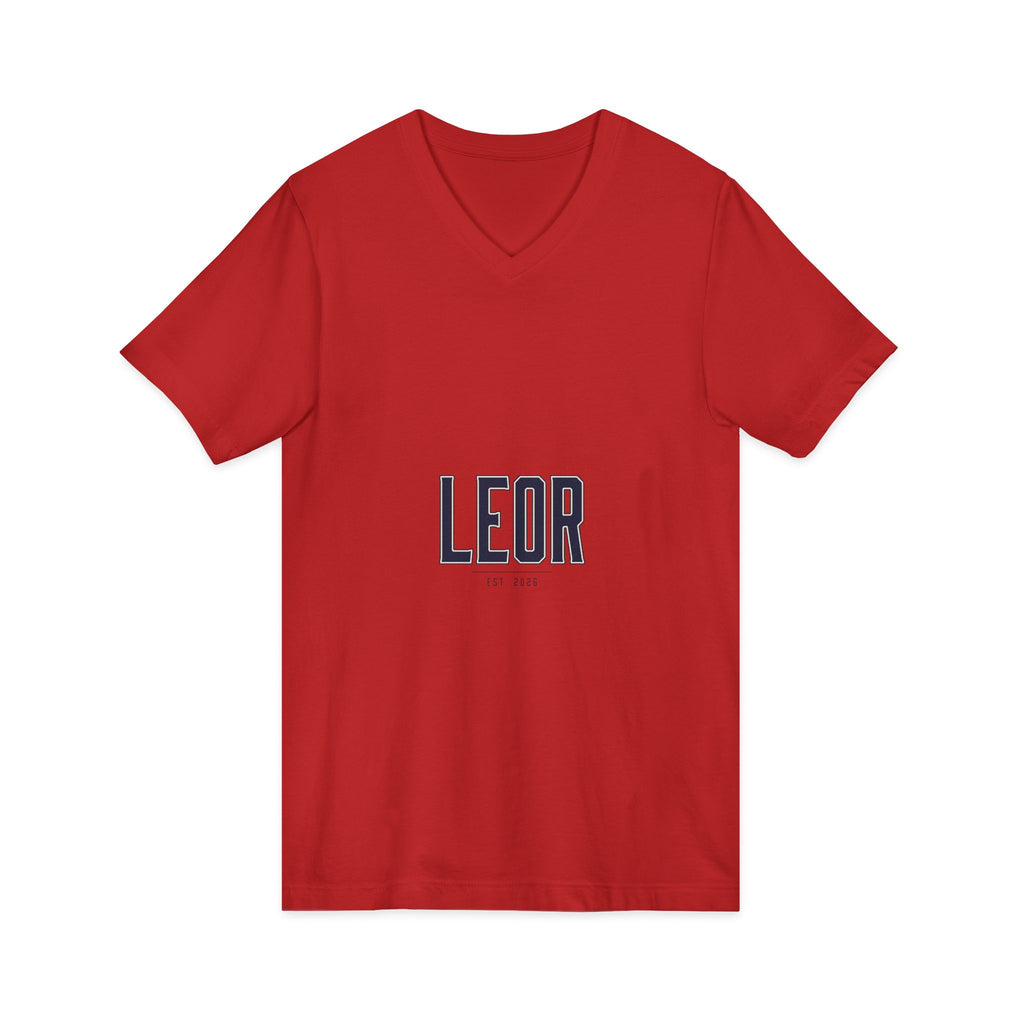 Leor Minimalist Name V-Neck Tee