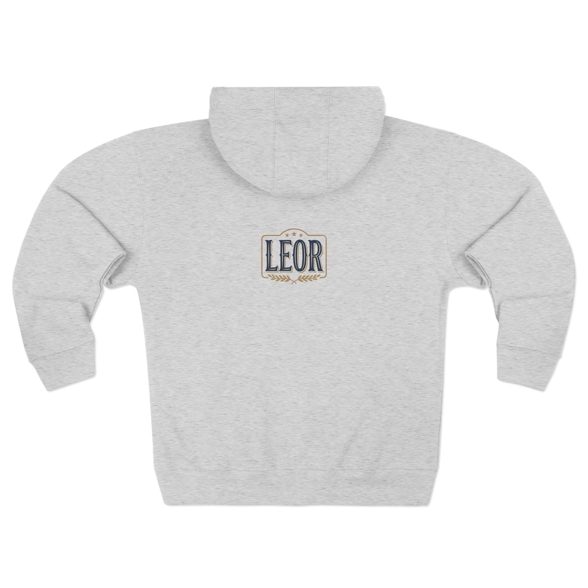 Leo Zodiac Zip Hoodie — Vintage Astrology Sign Sweatshirt