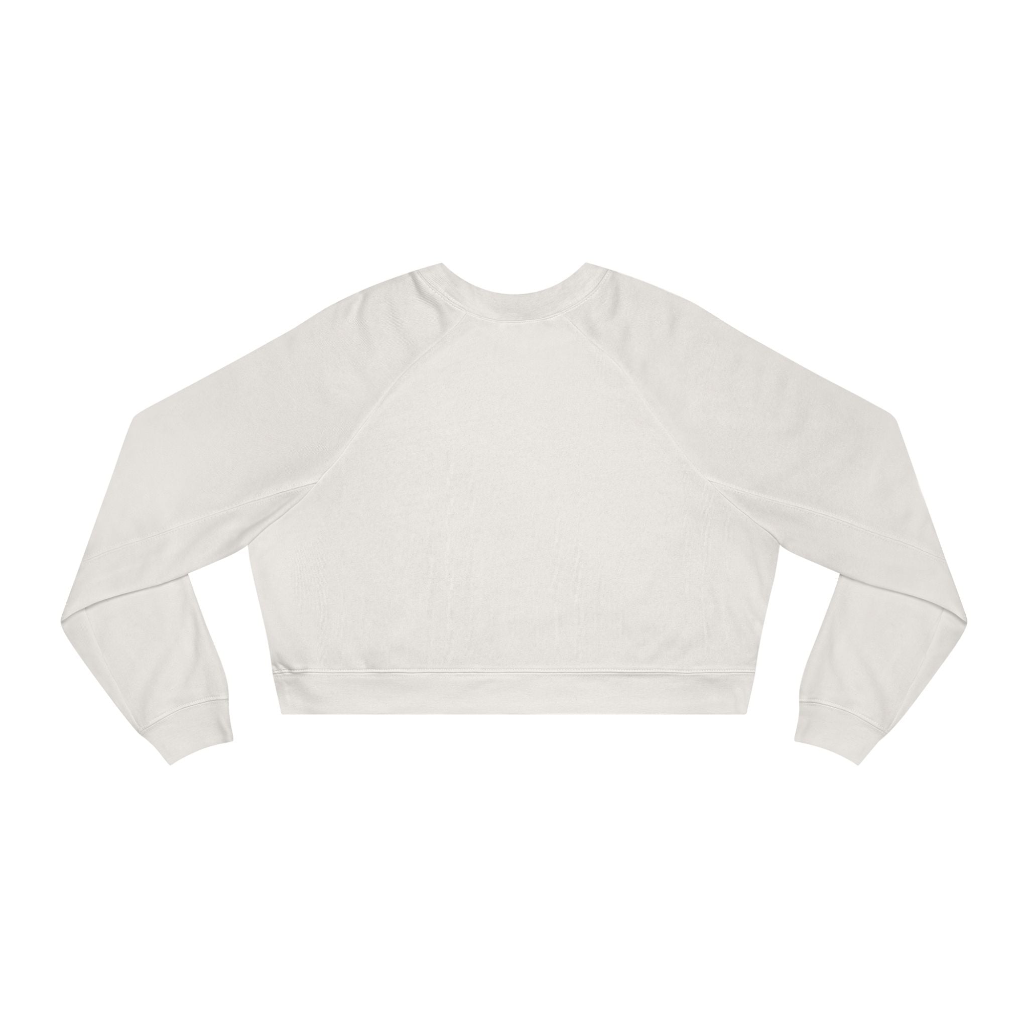 Cropped Fleece Pullover — Minimal Tiny Heart Chest Logo