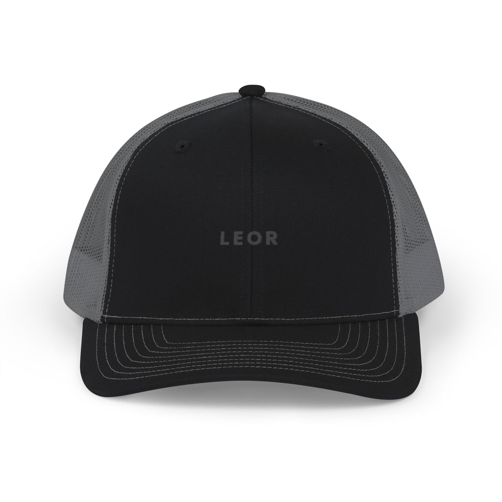 LEOR Embroidered Trucker Cap — Personalized Mesh Snapback Hat