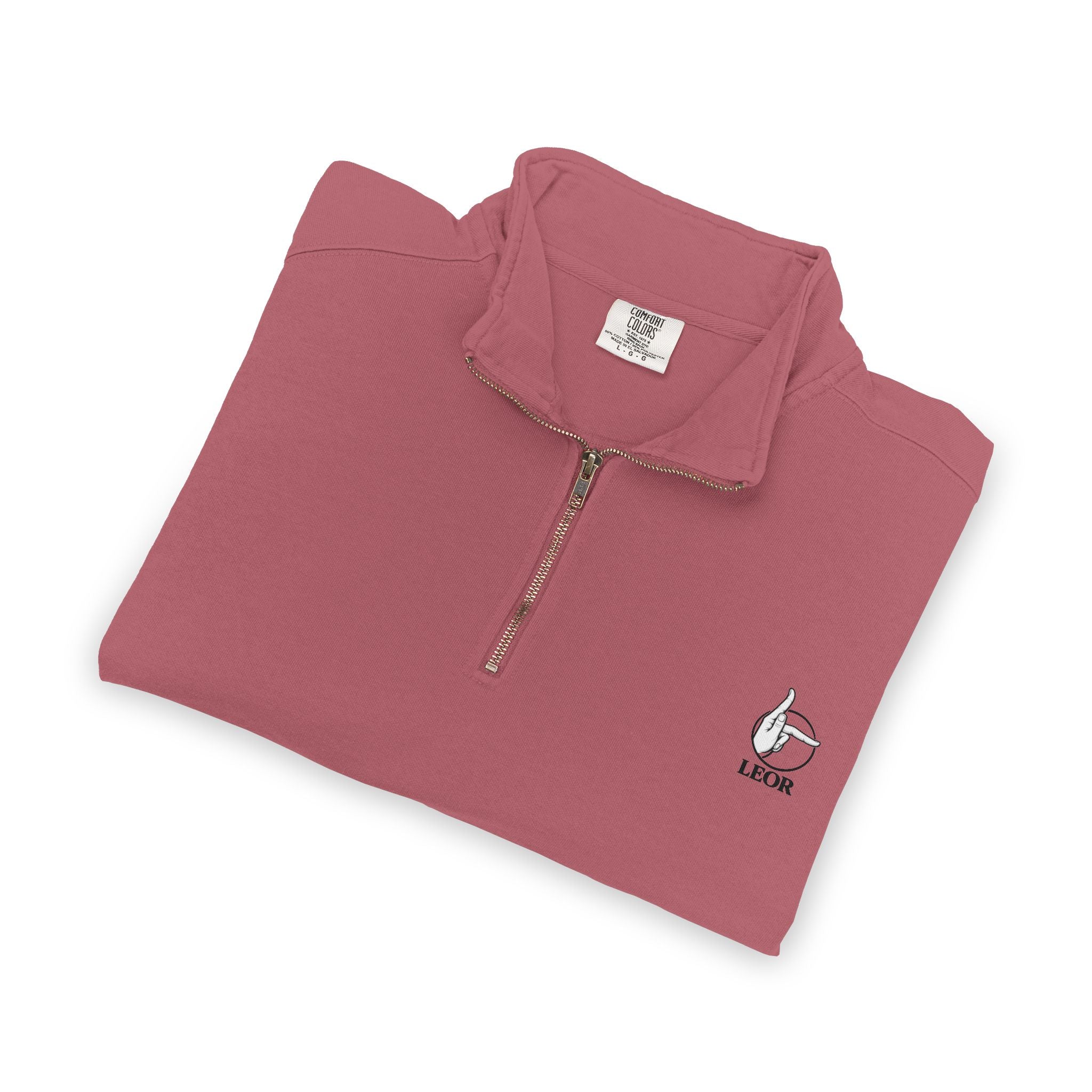 Quarter-Zip Sweatshirt — Minimalist Small Goose Logo Pullover