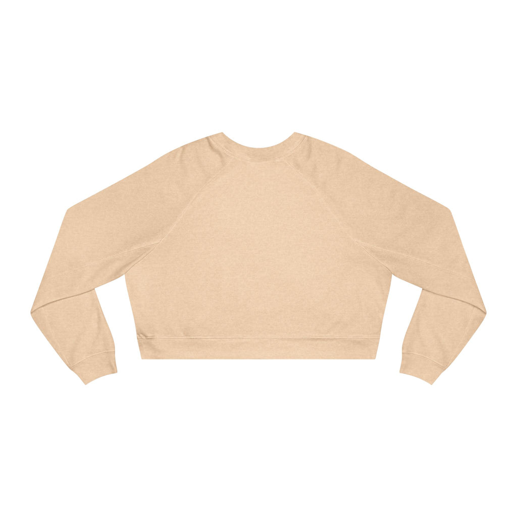 Cropped Fleece Pullover — Minimal Tiny Heart Chest Logo