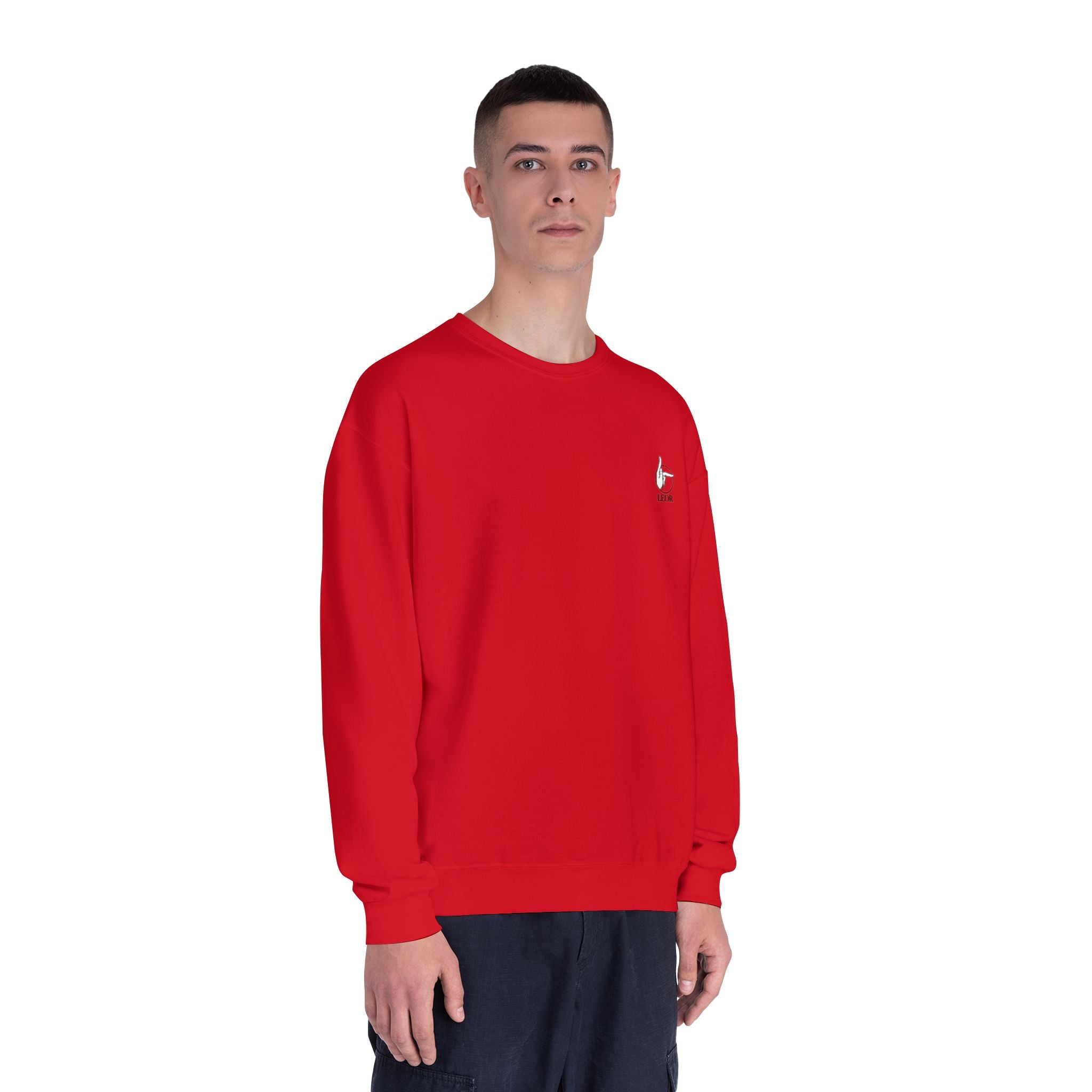 Minimal Thumb-Up Logo Crewneck Sweatshirt