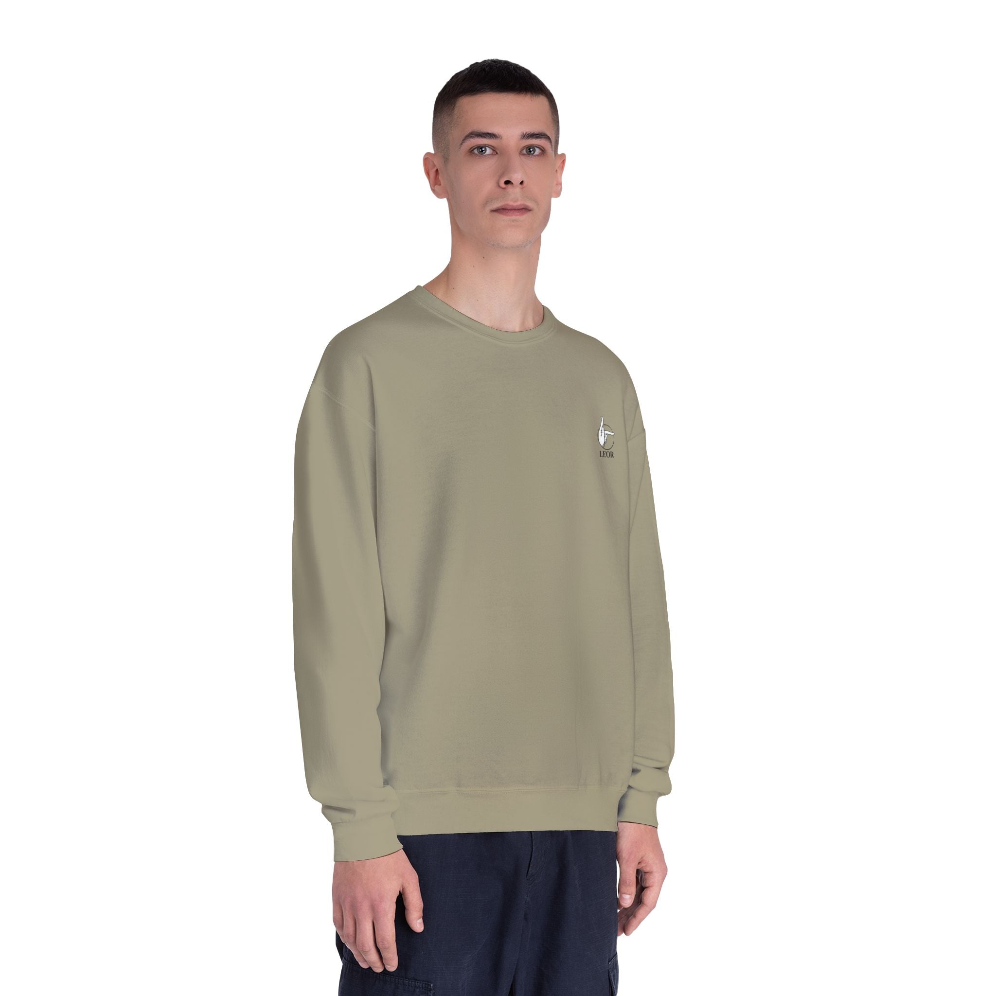 Minimal Thumb-Up Logo Crewneck Sweatshirt