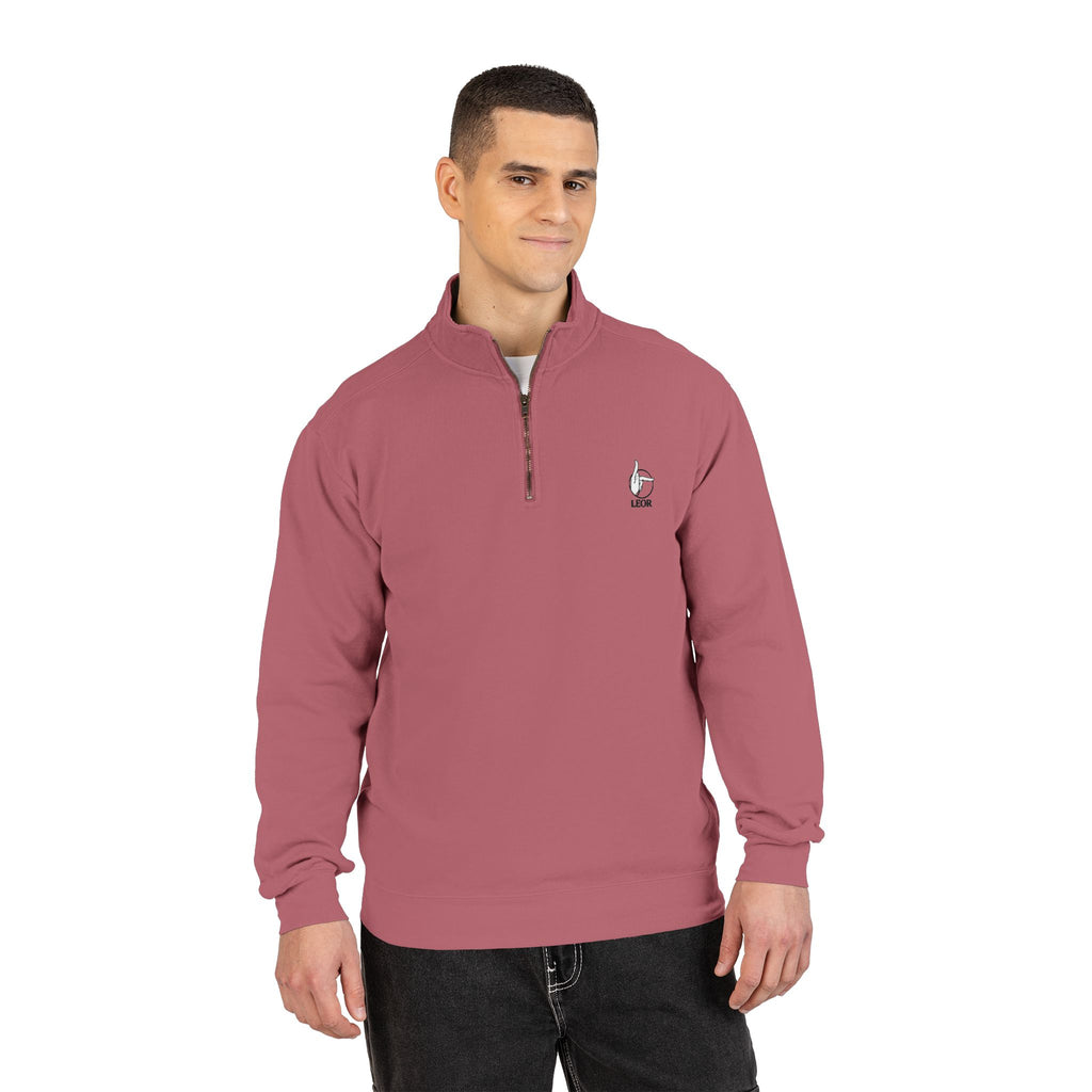 Quarter-Zip Sweatshirt — Minimalist Small Goose Logo Pullover