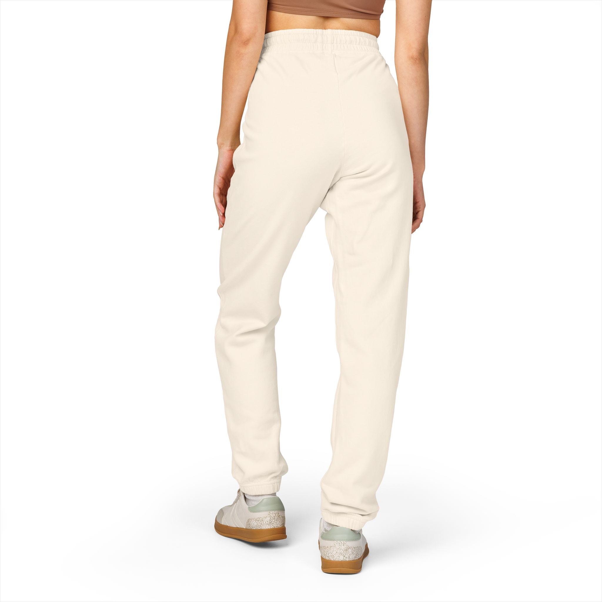 Leo Vertical Script Sweatpants — Garment-Dyed Fleece Joggers
