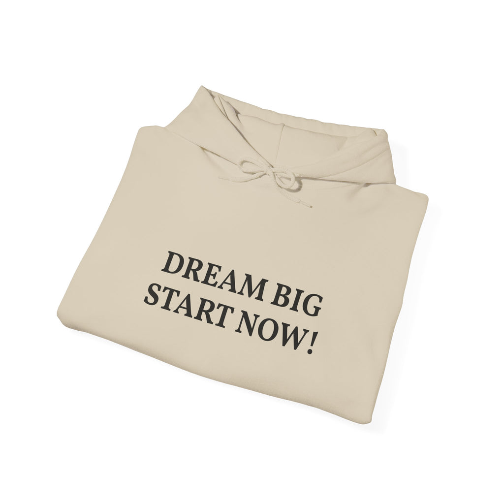 Dream Big Start Now Hoodie — Inspirational Motivational Hooded Sweatshirt