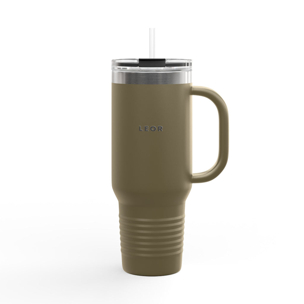40oz Insulated Travel Mug with Handle – Large Stainless Steel Tumbler for Coffee & Cold Drinks