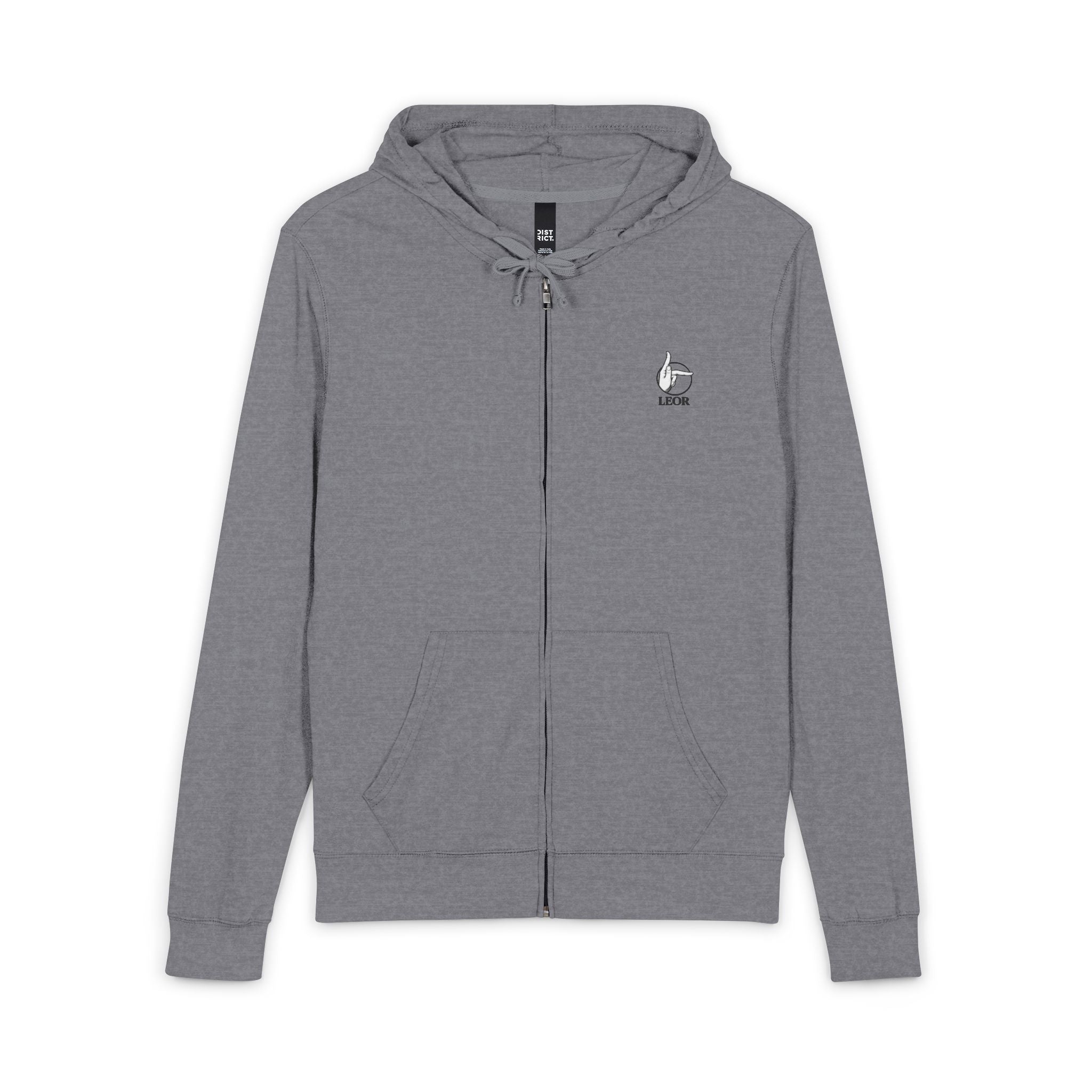 Minimalist Dove Emblem Full-Zip Hoodie