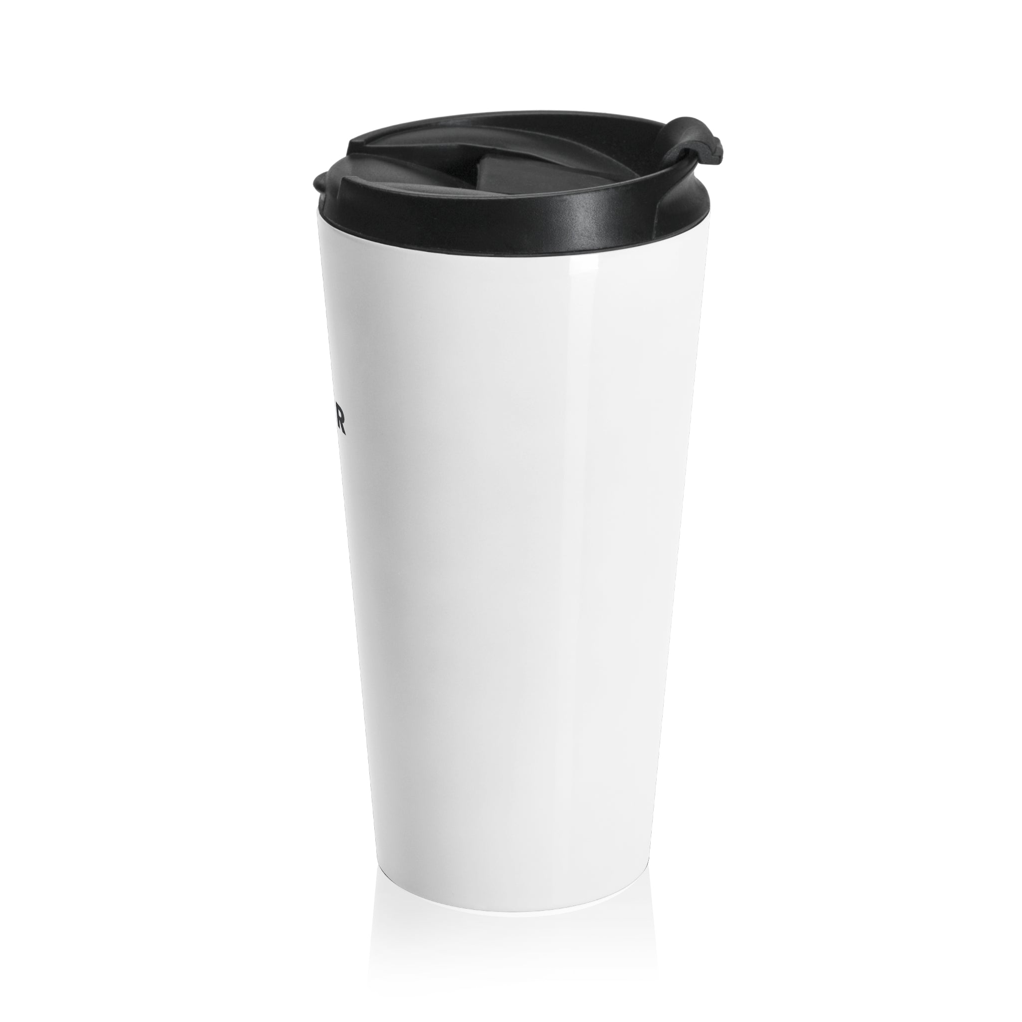Stainless Steel Travel Mug — Minimal 'LEOR' Logo Insulated Coffee Tumbler