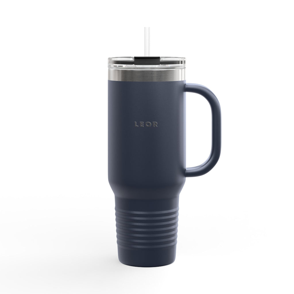 40oz Insulated Travel Mug with Handle – Large Stainless Steel Tumbler for Coffee & Cold Drinks