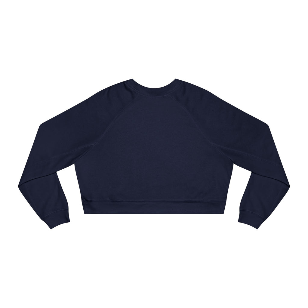 Cropped Fleece Pullover — Minimal Tiny Heart Chest Logo