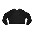 Cropped Fleece Pullover — Minimal Tiny Heart Chest Logo