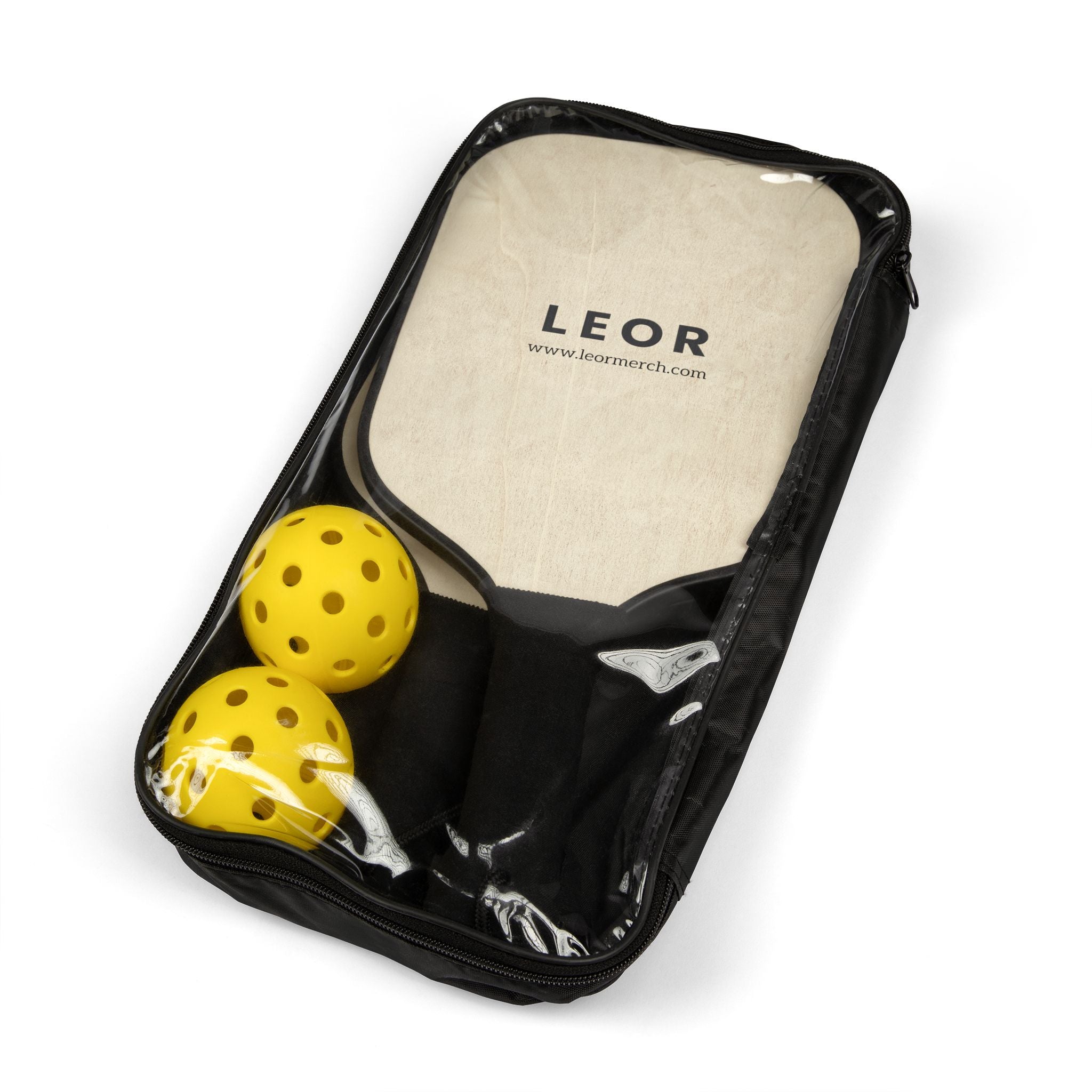 Pickleball Paddle Set – Lightweight Wooden Pickleball Kit with Balls (LEOR)
