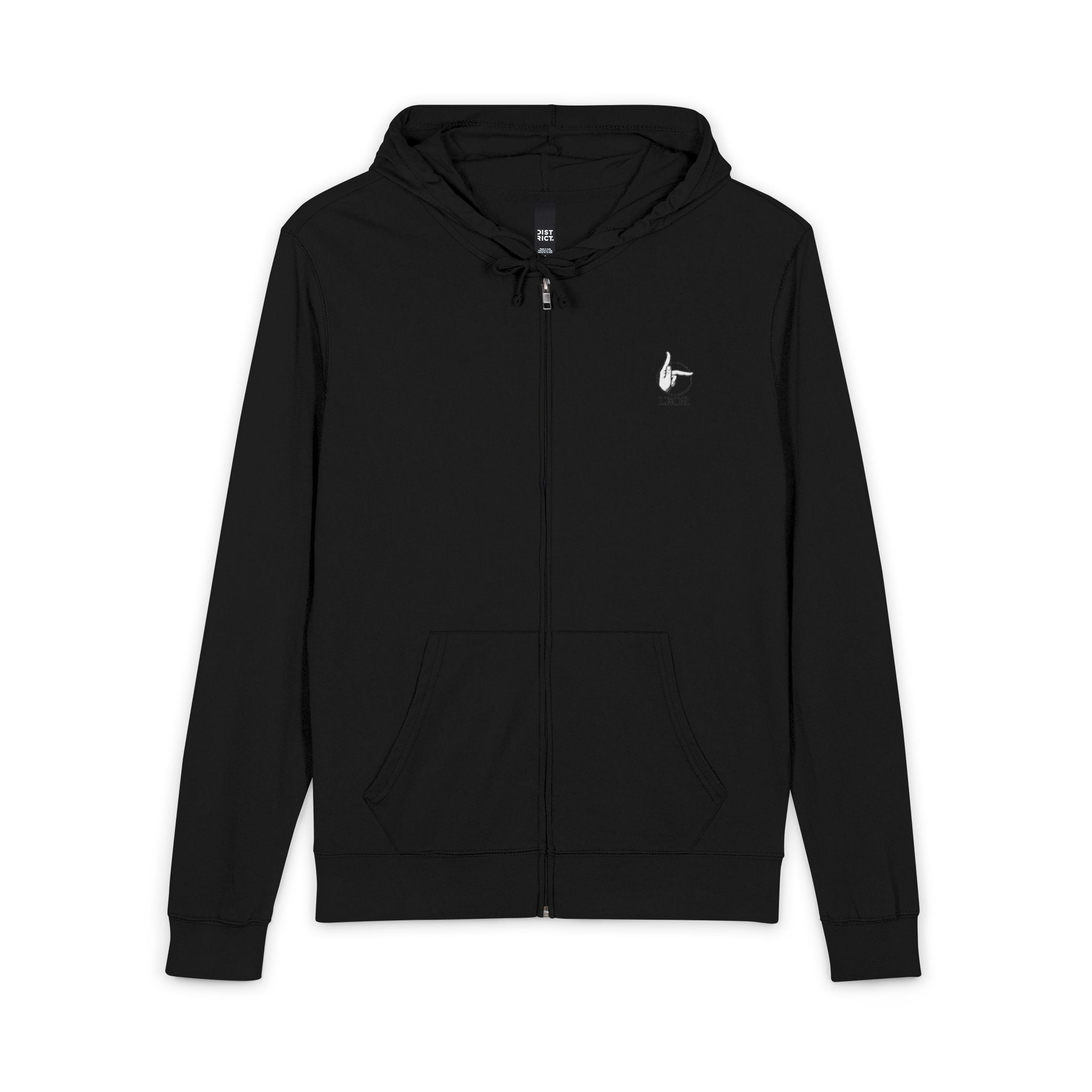 Minimalist Dove Emblem Full-Zip Hoodie