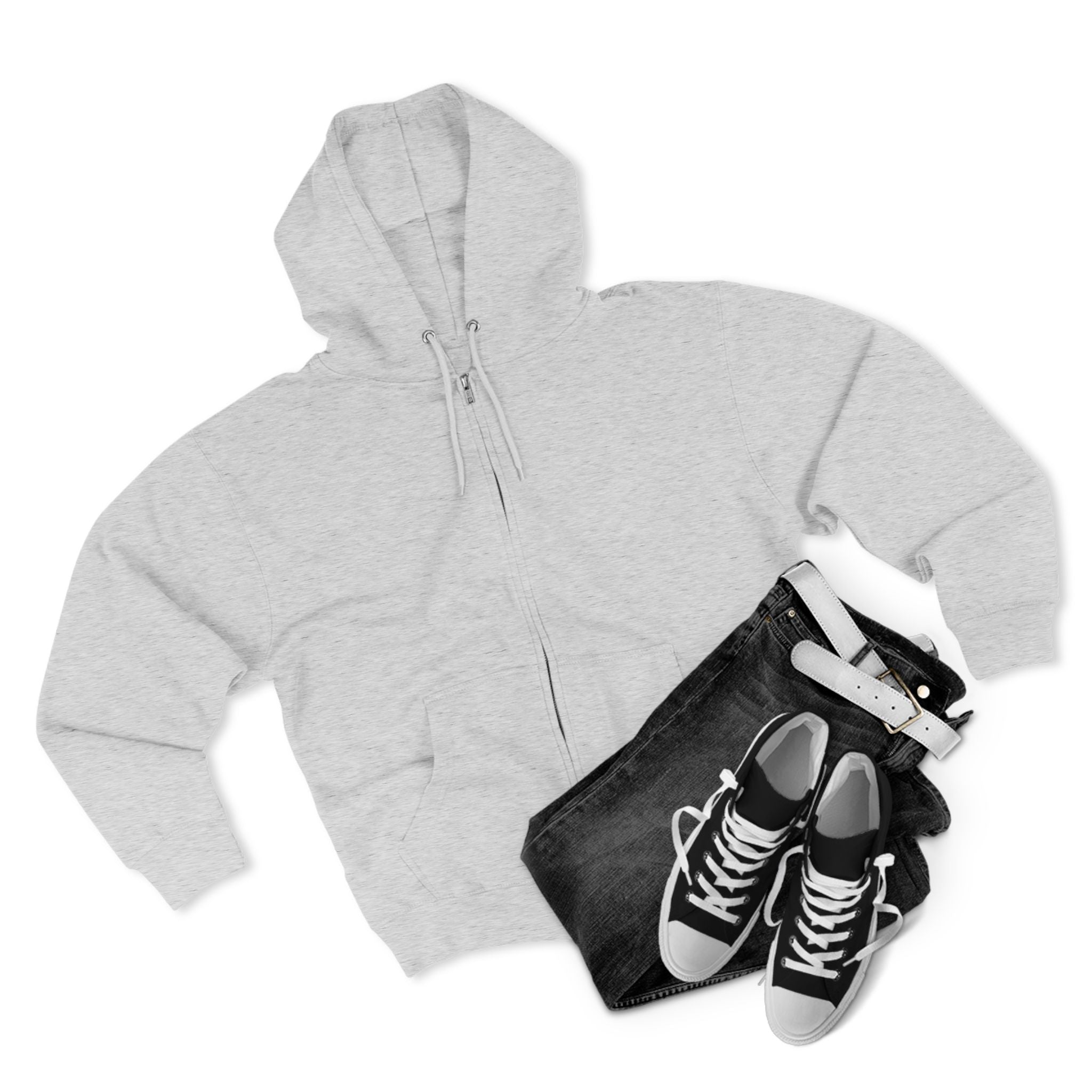 Art Lover Boutique Zip Hoodie — 'Arts Make Life' Minimal Back Logo
