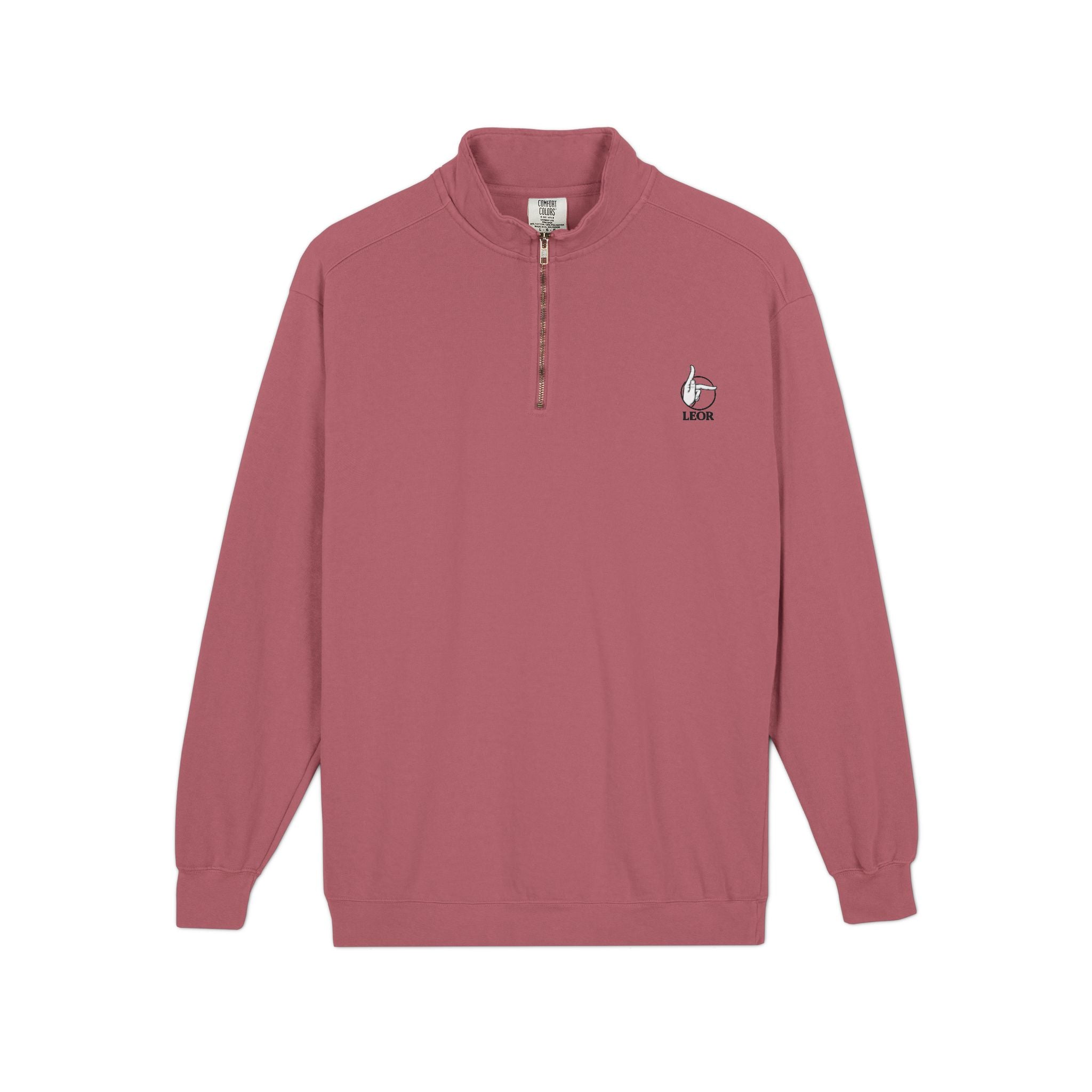 Quarter-Zip Sweatshirt — Minimalist Small Goose Logo Pullover