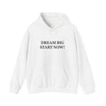 Dream Big Start Now Hoodie — Inspirational Motivational Hooded Sweatshirt